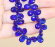 Шпинель синяя бусины капли бриолеты 10х7 