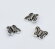 Бусина бабочка серебряная серебро 925 пробы