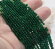 Шпинель зеленая бусины 3 мм нить 37 см 