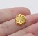 Бусина Клевер большой цвет золото 11,7х7,8 мм