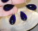 1 штука остаток! Шпинель синяя бусины капли бриолеты 18,3х10,3 мм 