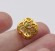 Бусина Клевер айвори цвет золото 14,7х7,5 мм