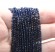 Шпинель цвет синий индиго бусины 2 мм нить 37,5 см