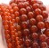Агат красный натуральный (сердолик натуральный) бусины разные диаметры