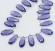 Кварц цвета аметист бусины капли бриолеты 20х8,6 мм