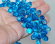 Топаз swiss blue натуральный бусины бриолеты 9-12 мм 
