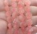 Розовый кварц натуральный бусины 10 и 12 мм Клевер